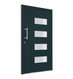 Porte d'entrée Aluminium et PVC Anthracite 110x210 cm