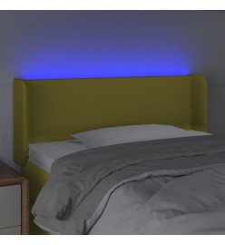 Tête de lit à LED Vert 103x16x78/88 cm Tissu