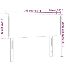 Tête de lit à LED Vert 103x16x78/88 cm Tissu