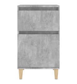 Tables de chevet 2 pcs gris béton 40x35x70 cm