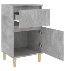 Tables de chevet 2 pcs gris béton 40x35x70 cm