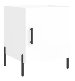 Tables de chevet 2 pcs blanc brillant 40x40x50 cm