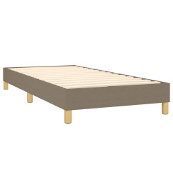 Lit à sommier tapissier avec matelas Taupe 90x200 cm Tissu