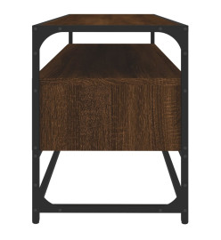 Meuble TV chêne marron 100x35x45 cm bois d'ingénierie