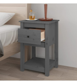 Table de chevet Gris 40x35x61,5 cm Bois de pin massif