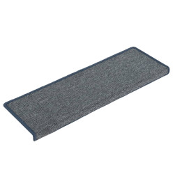 Tapis d'escalier 15 pcs 65x21x4 cm Violet et bleu