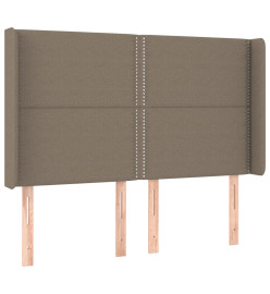 Sommier tapissier avec matelas et LED Taupe 140x200 cm Tissu