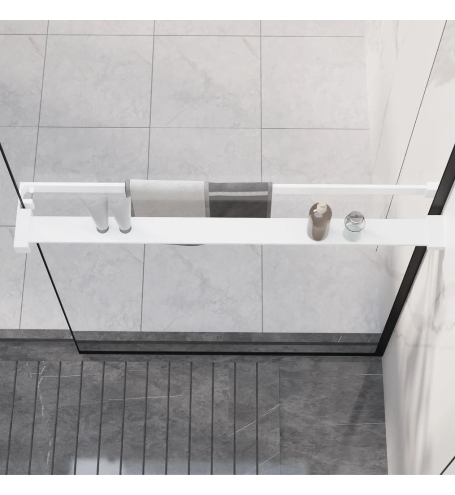 Étagère de douche pour paroi de douche à l'italienne Blanc 80cm