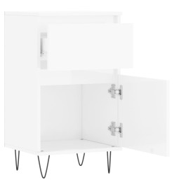 Buffets 2 pcs blanc brillant 40x35x70 cm bois d'ingénierie