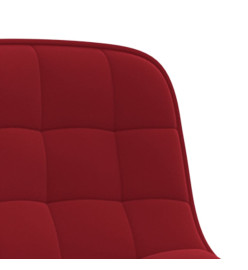 Chaises à dîner pivotantes 4 pcs Rouge bordeaux Velours