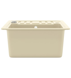 Évier de cuisine Granit Seul lavabo Beige