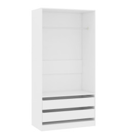 Garde-robe Blanc 100x50x200 cm Bois d'ingénierie