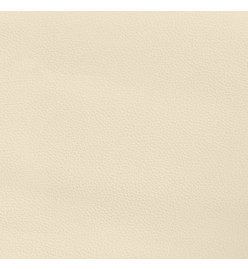 Cadre de lit avec tête de lit Crème 90x200 cm Similicuir