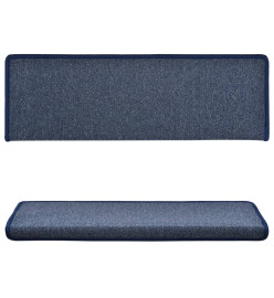 Tapis d'escalier 10 pcs 65x21x4 cm Bleu