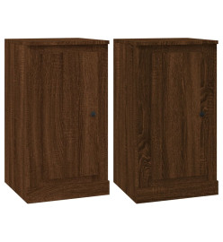 Buffets 3 pcs Chêne marron Bois d'ingénierie