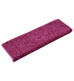 Tapis d'escalier 5 pcs 65x21x4 cm Violet