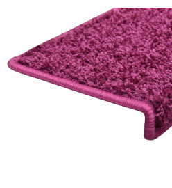 Tapis d'escalier 5 pcs 65x21x4 cm Violet