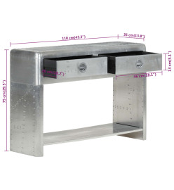 Buffet de style aviation 110x35x75 cm Métal