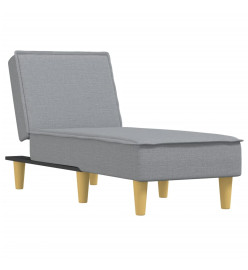 Chaise longue gris clair tissu