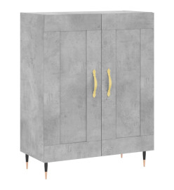 Buffet gris béton 69,5x34x90 cm bois d'ingénierie