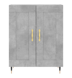 Buffet gris béton 69,5x34x90 cm bois d'ingénierie