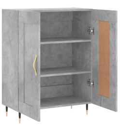 Buffet gris béton 69,5x34x90 cm bois d'ingénierie