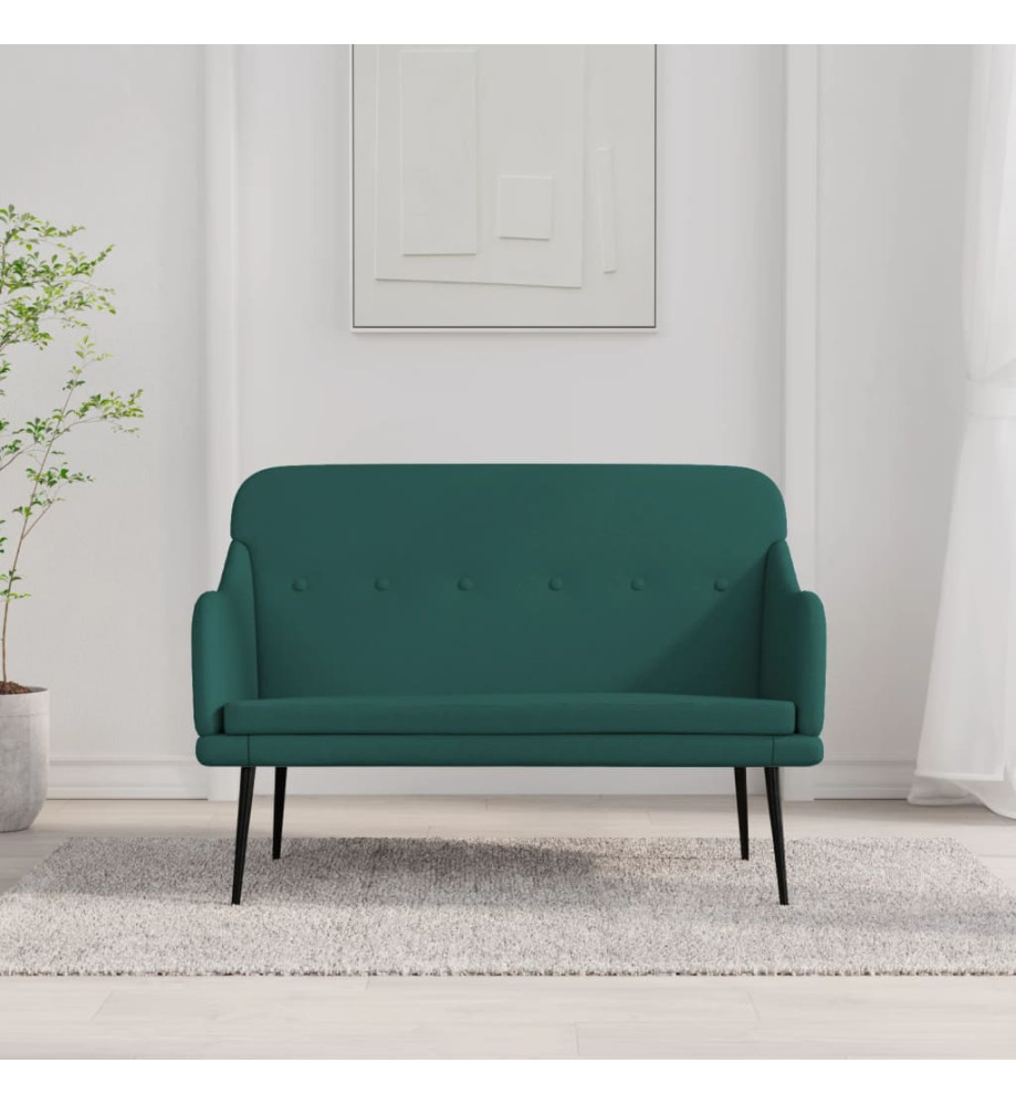 Banc Vert foncé 110x76x80 cm Tissu