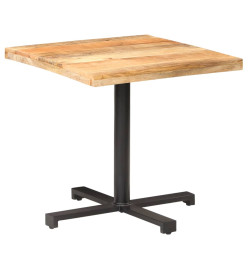 Table de bistro Carrée 80x80x75 cm Bois de manguier brut