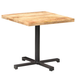 Table de bistro Carrée 80x80x75 cm Bois de manguier brut