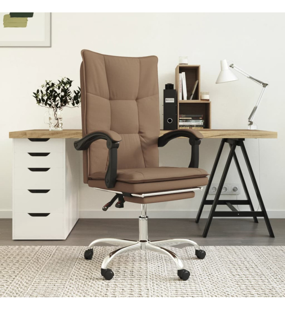 Fauteuil inclinable de bureau Marron Tissu