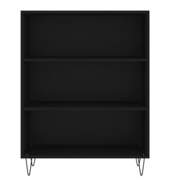 Buffet noir 69,5x32,5x180 cm bois d'ingénierie