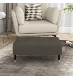 Repose-pied Gris foncé 78x56x32 cm Velours