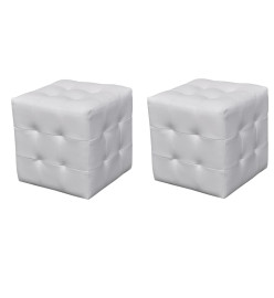 Tabourets cube Blanc