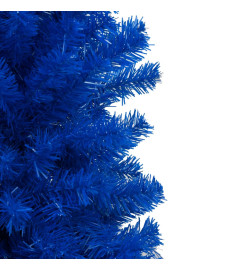 Arbre de Noël artificiel avec LED et boules Bleu 210 cm PVC