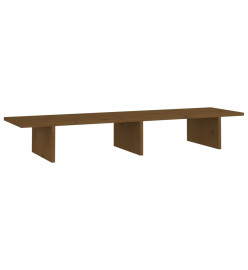 Support de moniteur Marron miel 100x27x15 cm Bois de pin solide