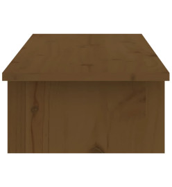 Support de moniteur Marron miel 100x27x15 cm Bois de pin solide