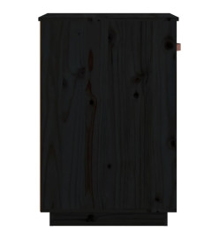 Armoire de bureau Noir 40x50x75 cm Bois massif de pin