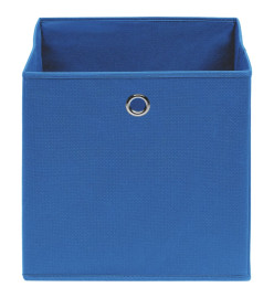 Boîtes de rangement 4 pcs Bleu 32x32x32 cm Tissu