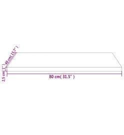 Dessus de table blanc 80x40x2,5 cm bois de pin massif