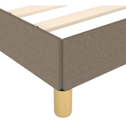 Cadre de lit avec tête de lit Taupe 140x190 cm Tissu