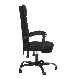 Fauteuil de massage inclinable de bureau Noir Similicuir