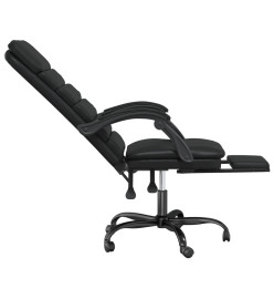 Fauteuil de massage inclinable de bureau Noir Similicuir