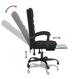 Fauteuil de massage inclinable de bureau Noir Similicuir