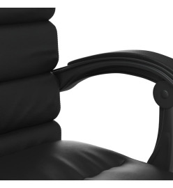 Fauteuil de massage inclinable de bureau Noir Similicuir