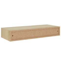 Étagère à tiroir murale Chêne 60x23,5x10 cm MDF