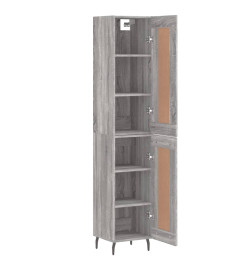 Buffet haut Sonoma gris 34,5x34x180 cm Bois d'ingénierie