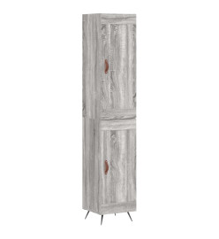 Buffet haut Sonoma gris 34,5x34x180 cm Bois d'ingénierie