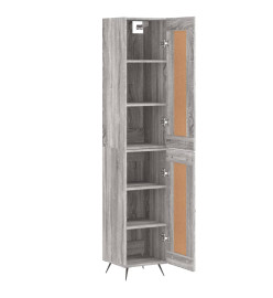 Buffet haut Sonoma gris 34,5x34x180 cm Bois d'ingénierie