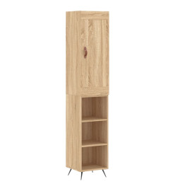 Buffet haut Chêne sonoma 34,5x34x180 cm Bois d'ingénierie