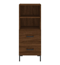 Buffet haut Chêne marron 34,5x34x180 cm Bois d'ingénierie